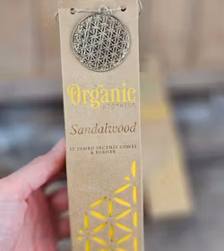 Song Of India - Organic Sandalwood, Jumbo rökelsekoner