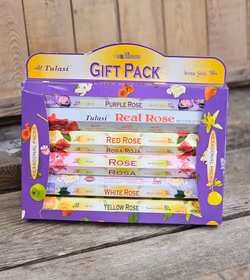 Tulasi - Roses, Presentförpackning rökelsepinnar