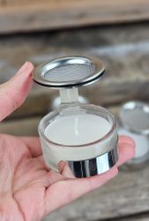 Rökelsebrännare, rostfritt stål med värmeljus