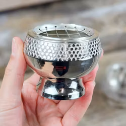 Rökelsebrännare i mässing, silver