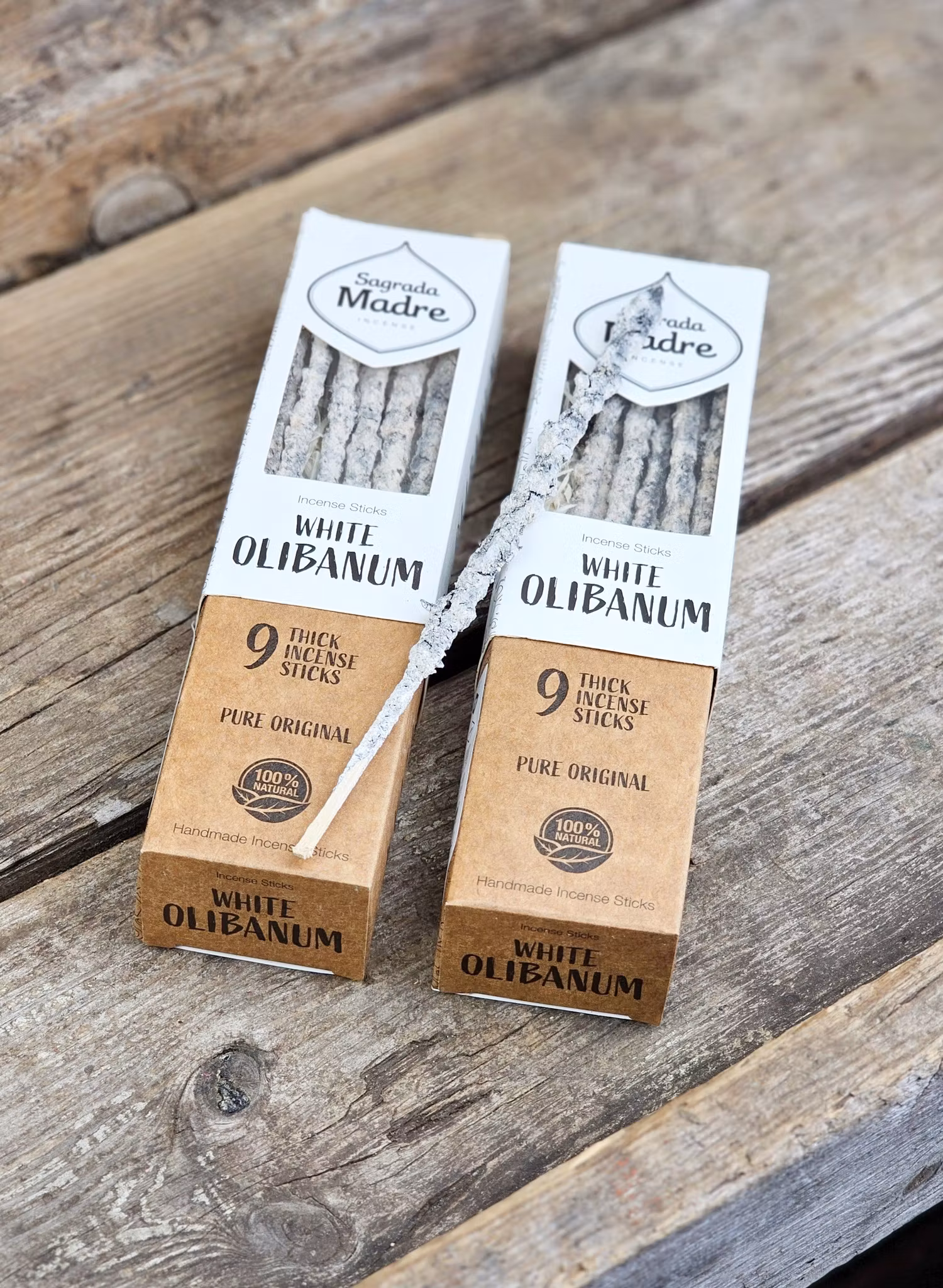 Sagrada Madre - Vit Frankincense (Olibanum), rökelsepinnar