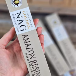 Vijayshree - Golden Nag Amazon Resin (Breu Branco), rökelsepinnar