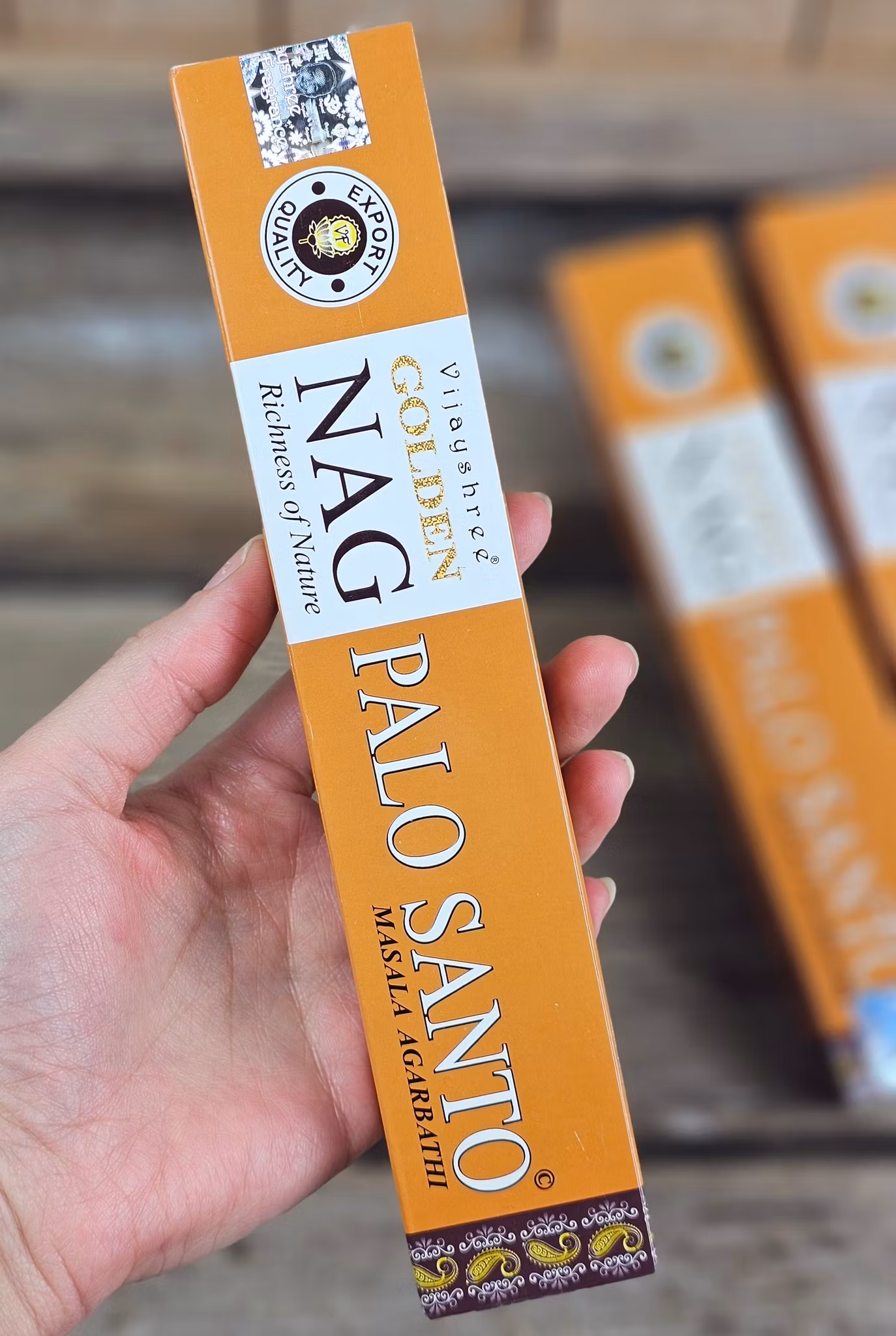 Vijayshree - Golden Nag Palo Santo, rökelsepinnar