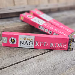 Vijayshree - Golden Nag Red Rose, rökelsepinnar