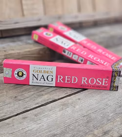 Vijayshree - Golden Nag Red Rose, rökelsepinnar