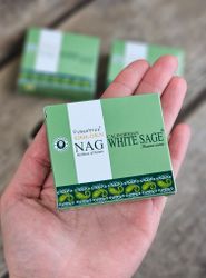 Vijayshree - Golden Nag White Sage, rökelsekoner