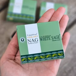 Vijayshree - Golden Nag White Sage, rökelsekoner