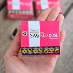 Vijayshree - Golden Nag Red Rose, rökelsekoner