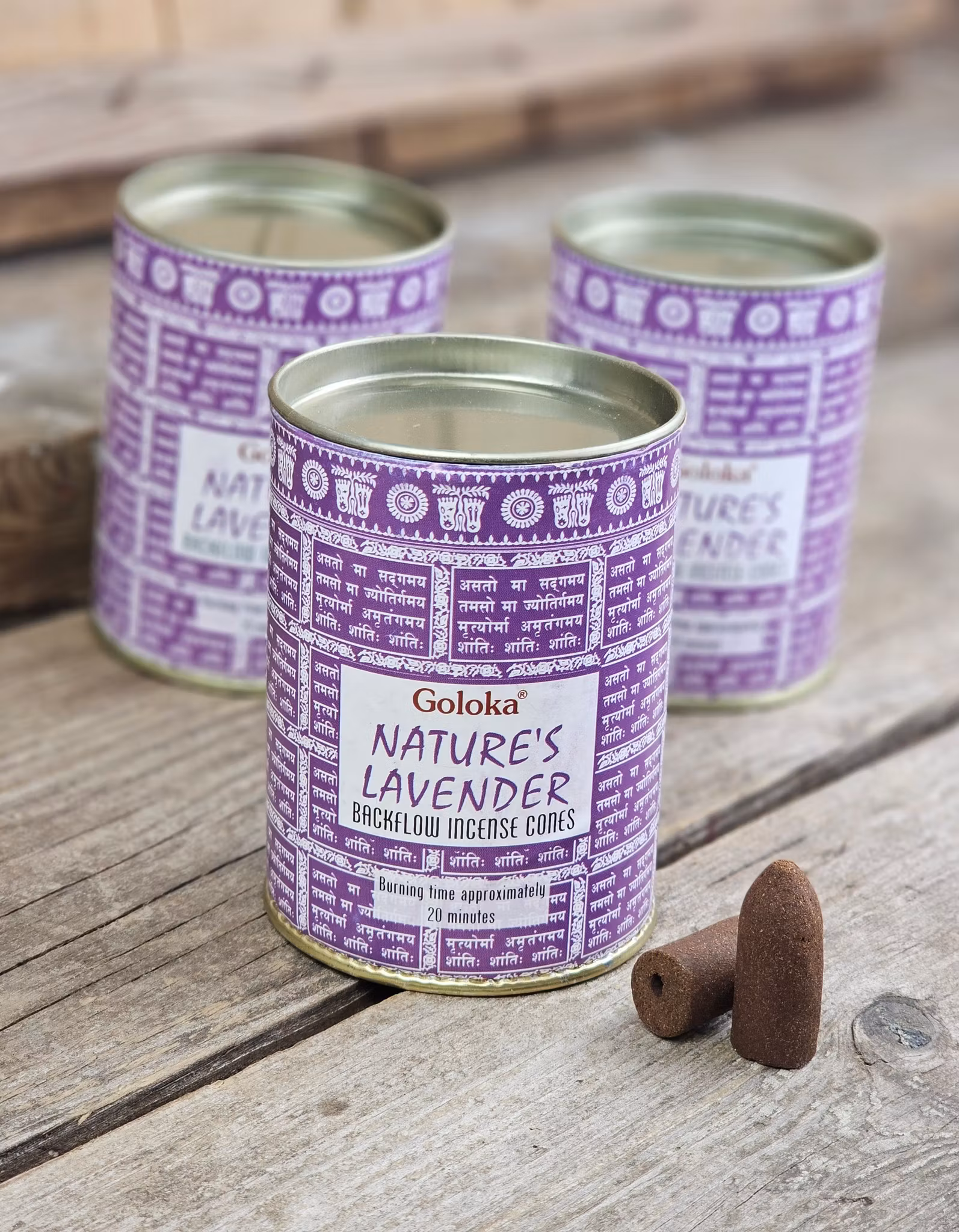GOLOKA - Nature's Lavender, rökelsekoner backflow
