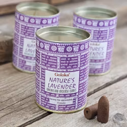 GOLOKA - Nature's Lavender, rökelsekoner backflow
