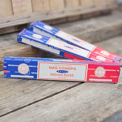 Satya Sai Baba Combo Serie - Nag Champa och Indian Rose, rökelsepinnar