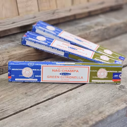 Satya Sai Baba Combo Serie - Nag Champa och Green Citronella, rökelsepinnar