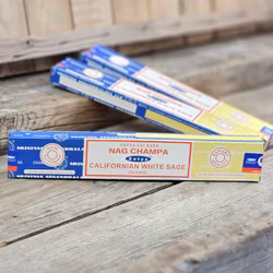 Satya Sai Baba Combo Serie - Nag Champa och Californian White Sage, rökelsepinnar