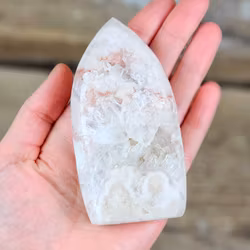 Rosa Ametist, polerad kristall stående #5