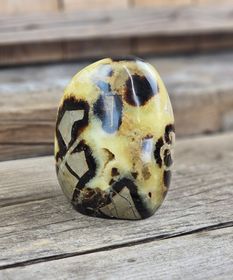 Septarian (Draksten), polerad kristall stående friform #5