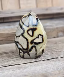 Septarian (Draksten), polerad kristall stående friform #7