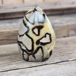 Septarian (Draksten), polerad kristall stående friform #7