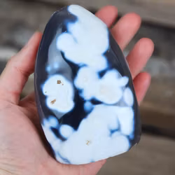 Orca Agat, polerad kristall stående friform #4