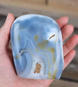 Orca Agat, polerad kristall stående friform #7