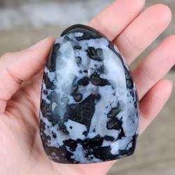 Indigo Gabbro, polerad kristall stående friform #2