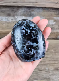 Indigo Gabbro, polerad kristall stående friform #5