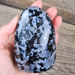 Indigo Gabbro, polerad kristall stående friform #13