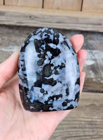 Indigo Gabbro, polerad kristall stående friform #14