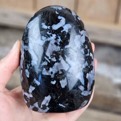 Indigo Gabbro, polerad kristall stående friform #17