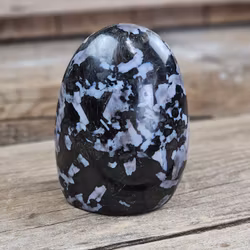 Indigo Gabbro, polerad kristall stående friform #17