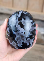 Indigo Gabbro, polerad kristall stående friform #18
