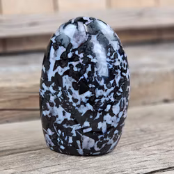 Indigo Gabbro, polerad kristall stående friform #19