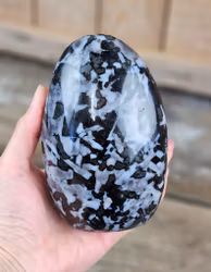 Indigo Gabbro, polerad kristall stående friform #20