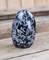Indigo Gabbro, polerad kristall stående friform #20