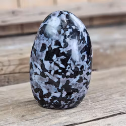 Indigo Gabbro, polerad kristall stående friform #20