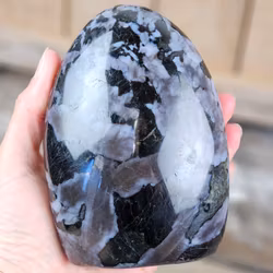 Indigo Gabbro, polerad kristall stående friform #21