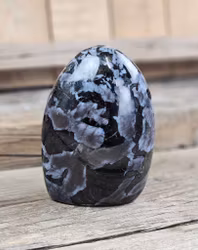 Indigo Gabbro, polerad kristall stående friform #21