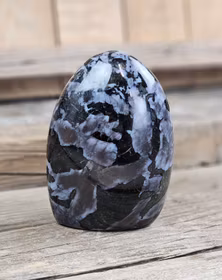 Indigo Gabbro, polerad kristall stående friform #21