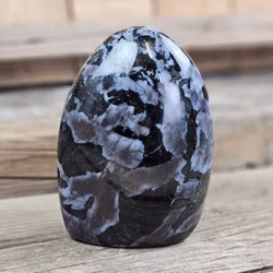 Indigo Gabbro, polerad kristall stående friform #21