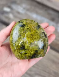 Grön Opal, polerad kristall stående friform #6