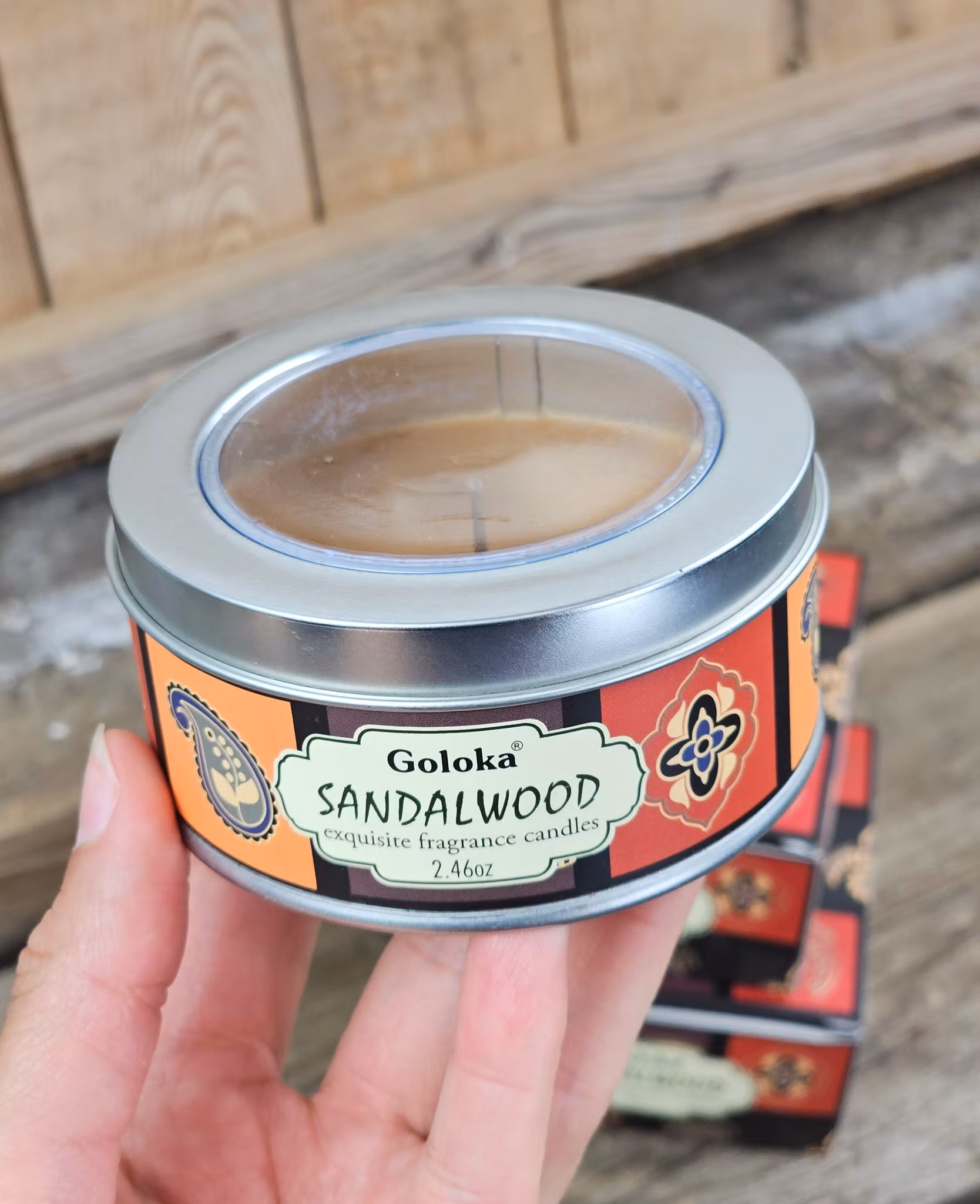 Goloka - Sandelträ (Sandalwood), doftljus 6h