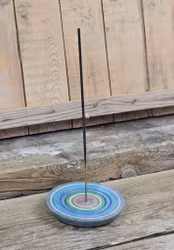 Rökelsehållare, grå täljsten Chakra