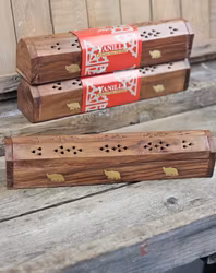 Tulasi - Rökelsehållare (låda) inklusive Vanilla rökelsepinnar