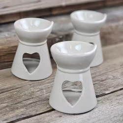 Aromalampa, diffuser beige hjärta