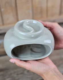 Aromalampa, dubbel diffuser grå