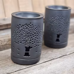 Aromalampa, diffuser svart keramik Tree Of Life