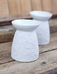 Aromalampa, diffuser vit keramik Fjärilar stor