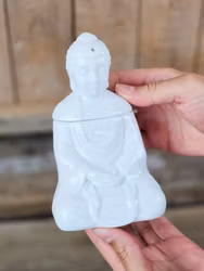 Oljebrännare, Aroma diffuser vit keramik Buddha
