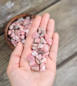 Rodokrosit, små trumlade