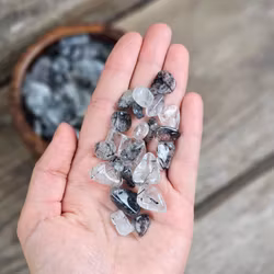 Rutilkvarts, små trumlade