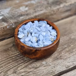 Blå Kalcedon, små trumlade